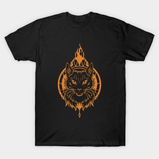 Wild Cat Feral Feline Fire T-Shirt